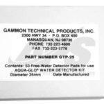 AQUA-GLO WATER DETECTOR PADS (25MM, 50/BOX) PART # GTP-25